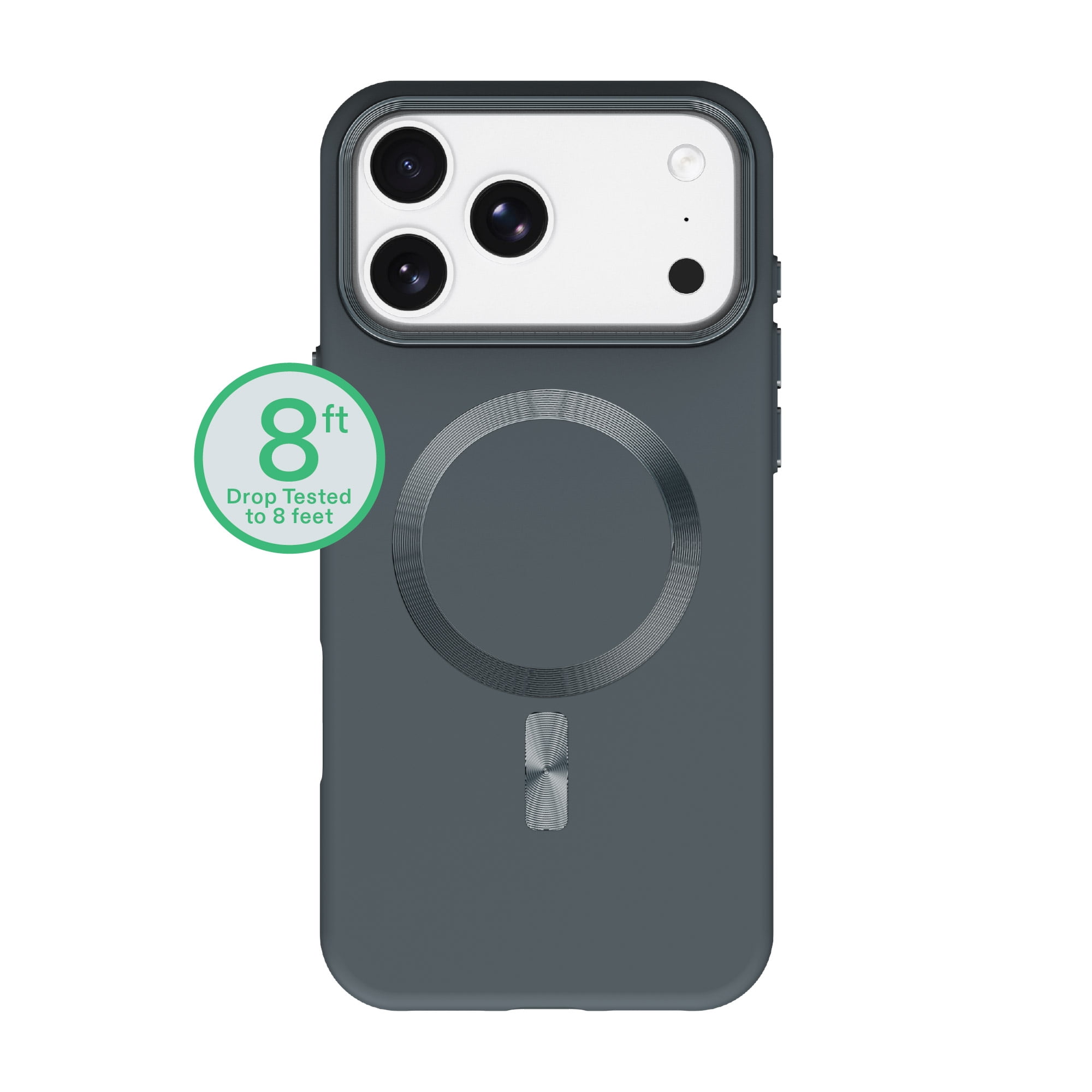 onn Soft Touch Phone Case for iPhone 18 Pro Max / 17 Pro Max, MagSafe Compatible - Gray