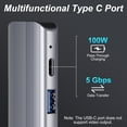 thumbnail image 3 of Adaptador multipuerto USB C Hub Glomtheia de 5 Gbps USB A/C 4K HDMI, 3 of 8