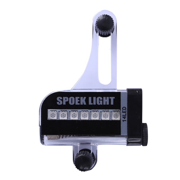 A02 Bike Spoke Light Luz de neumático DIY con sensor multicolor de 14 LED 30 patrones impermeable para decoración de bicicletas sin batería
