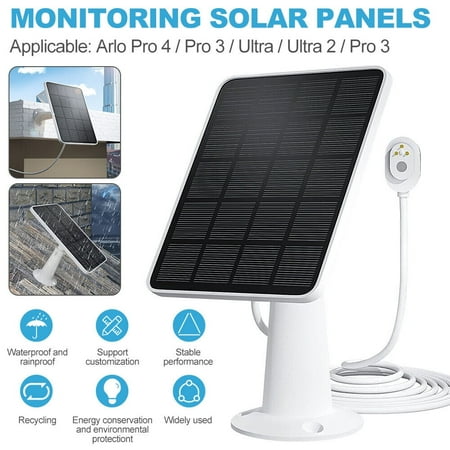 3* Orient Boe Solar Panel Charger for Arlo Pro 4/Pro 3/Ultra/Ultra 2 Security Cameras