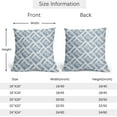 thumbnail image 4 of Boho Slate Blue Pillow Covers 18x18 Set of 2 Abstract Geometric Plaid Print Pattern Rustic Decorative Outdoor Farmhouse Zipper Pillowcases Decorations Throw Cushion Cover Decor for Couch Sofa Bed, 4 of 4