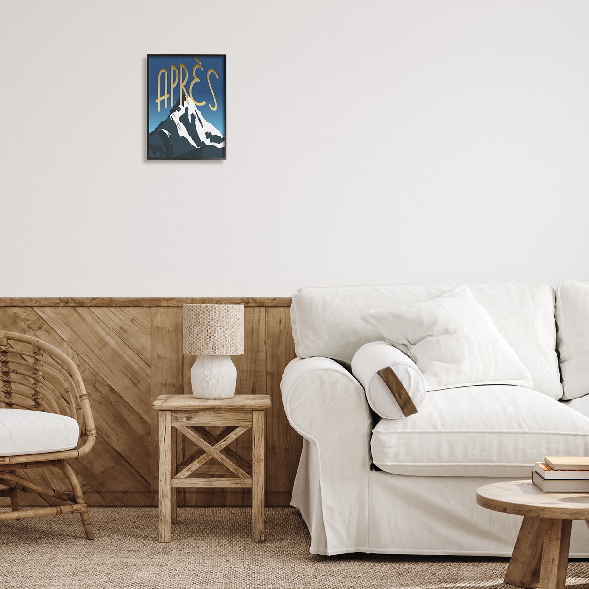 Stupell Industries AprÃ¨s Mountain Ski Sport Winter Landmark Blue Grey, 11 x 14, Design by Daphne Polselli
