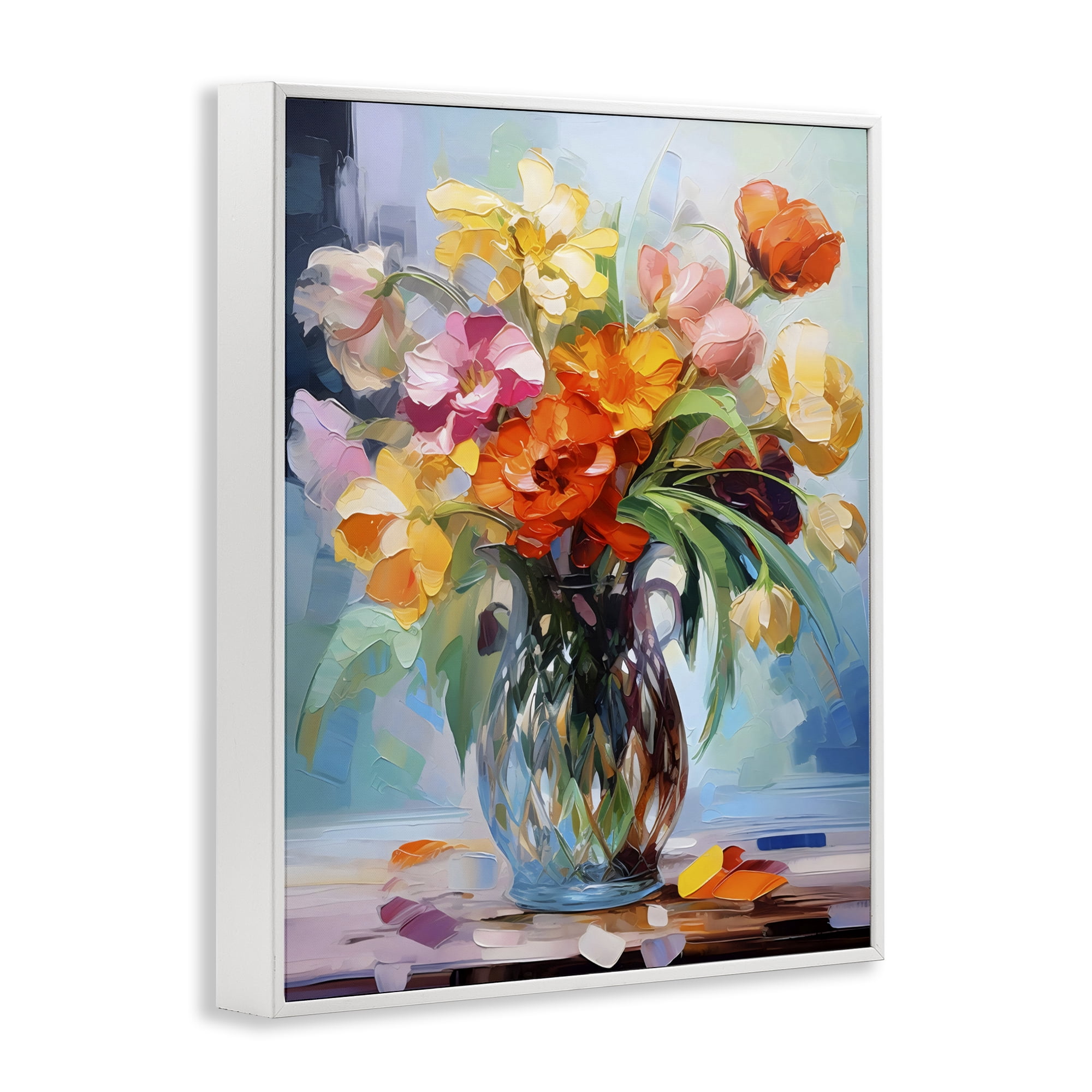Stupell Industries Dreamy Bouquet of Vibrant Blooms White Framed Giclee Art, design by Creative Studio