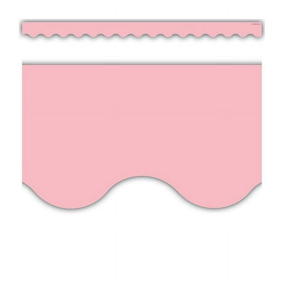 Teacher Created Resources TCR8428 35 ft. Pastel Scalloped Border Trim, Pink