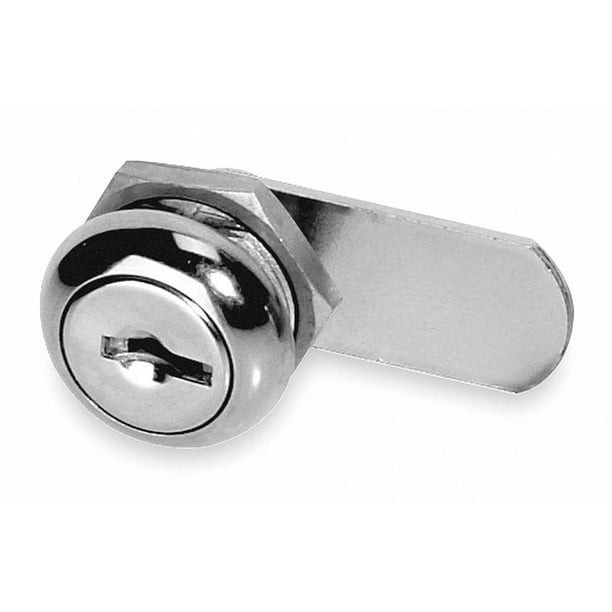 DifferentKeyed Standard Keyed Cam Lock, For Door Thickness (In.) 1/8