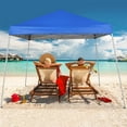 thumbnail image 5 of GVDV 10x10 ft Pop up Canopy Tent, Slant Leg Outdoor Canopy with Carry Bag, Beach Tent, Sports Shelter, Blue, 5 of 10