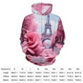 thumbnail image 2 of Pink Rose And Eiffel Tower Men's Women New Sweatshirt Hoodie Men's Plus Size Sweatshirt Hooded Sweatshirt 3d Printed Street Men's Cloth, 2 of 6