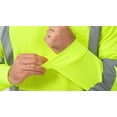 thumbnail image 7 of ProtectX 3-Pack Class 3 Long Sleeve High Visibility Safety T-Shirt with Elastic Reflective Stripes, Men's Heavy Duty Breathable Hi Vis Reflective Shirts, Green - Small, 7 of 7