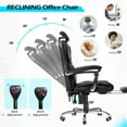 thumbnail image 6 of YODOLLA Office Chair with 7 Points Massage & Heat Function, Adjustable Executive Faux Leather Chair With Arm in Black, 6 of 10