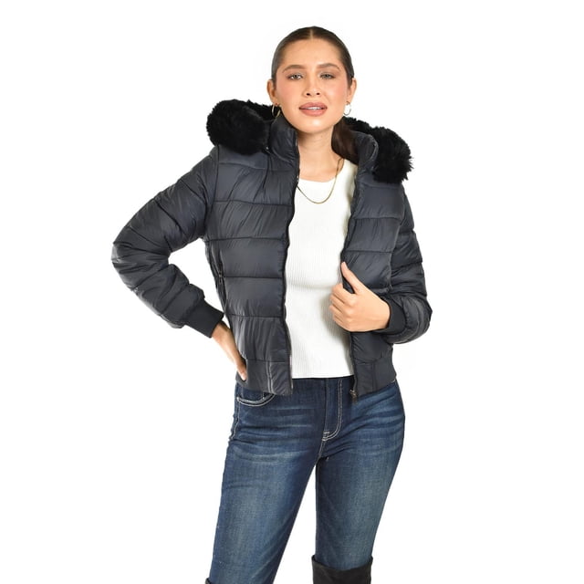 Chamarra con capucha desmontable Roman Fashion /Juvenil, 8026 (Negro) negro EG