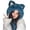 Blue, variant on Visor Hat for Women Cute Cat Ear Design Warm Korean Style Fashionable Cover Hat Brown