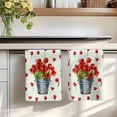 thumbnail image 7 of Red Tulip Flowers Kitchen Towels Set of 4, Spring Floral Vintage Drum Country Blue Absorbent Dish Towels for Kitchen, Microfiber Hand Towel, Quick Drying Tea Towel for Cleaning Decorative Dishcloths, 7 of 7