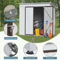thumbnail image 5 of 6'X4' Outdoor Metal Storage Shed Double Hinged Door Lockable for Backyard Garden, 5 of 10