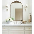 thumbnail image 2 of Clavies Arendahl Traditional Arch Mirror, Antique Gold Mirror, Carved Elegant Arch Bathroom Mirror, Farmhouse Gold 19"×30", 2 of 6