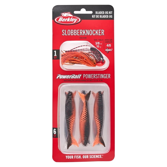 Berkley Slobberknocker and PowerStinger Kit, 3/8 oz, Fire Craw