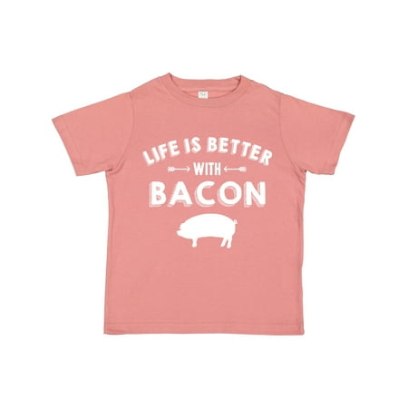 

Inktastic Life s Better with Bacon Gift Toddler Boy or Toddler Girl T-Shirt