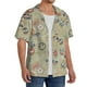 thumbnail image 2 of Balery Marine Sailing Badges Camisa Casual de Manga Corta con Botones para Hombre, Texturizada, Estilo Cubano, para Playa, Verano-Small, 2 of 5