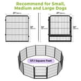 thumbnail image 2 of SunsGrove Dog Playpen with Wider Doors,32 inch 12 Panels Heavy Duty Anti-Rust Pet Pen for Indoor, Courtyard, RV Camping for Medium Dogs, Easy Insert into Soil, Black, 2 of 7