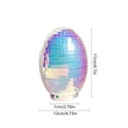 thumbnail image 3 of Mirrored Easter Egg Decoration, Light-Up Tabletop Ornament for Spring, Plastic Glitter Egg with Sparkling Reflective Surface for Home, Mantel, or Party Centerpiece, (Batteries Not Included), 3 of 7