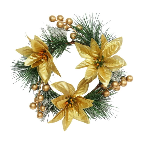 Anillos de vela de Navidad, anillos de portavelas, adorno de centro de mesa, corona de vela para , decoración del Día de Acción de