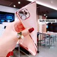 thumbnail image 5 of For Samsung Galaxy S21 Plus Green Ring Case Luxury Stream Plating Elegant Cover Case, 5 of 5