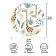 thumbnail image 4 of 15.4inch Round Placemats, DIY Printing Design, Suitable for Kitchen, Table Party Decoration Giraffe, 4 of 7
