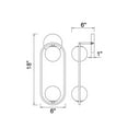 thumbnail image 3 of CWI Lighting Celeste 2 Light Contemporary Metal Sconce in Medallion Gold, 3 of 4