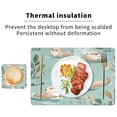 thumbnail image 6 of Wobogo Swims Sea Otter Placemats Coasters Set of 1 Heat-resistant Non-slip Easy to Clean Square Dinner Plate Mat, 6 of 8