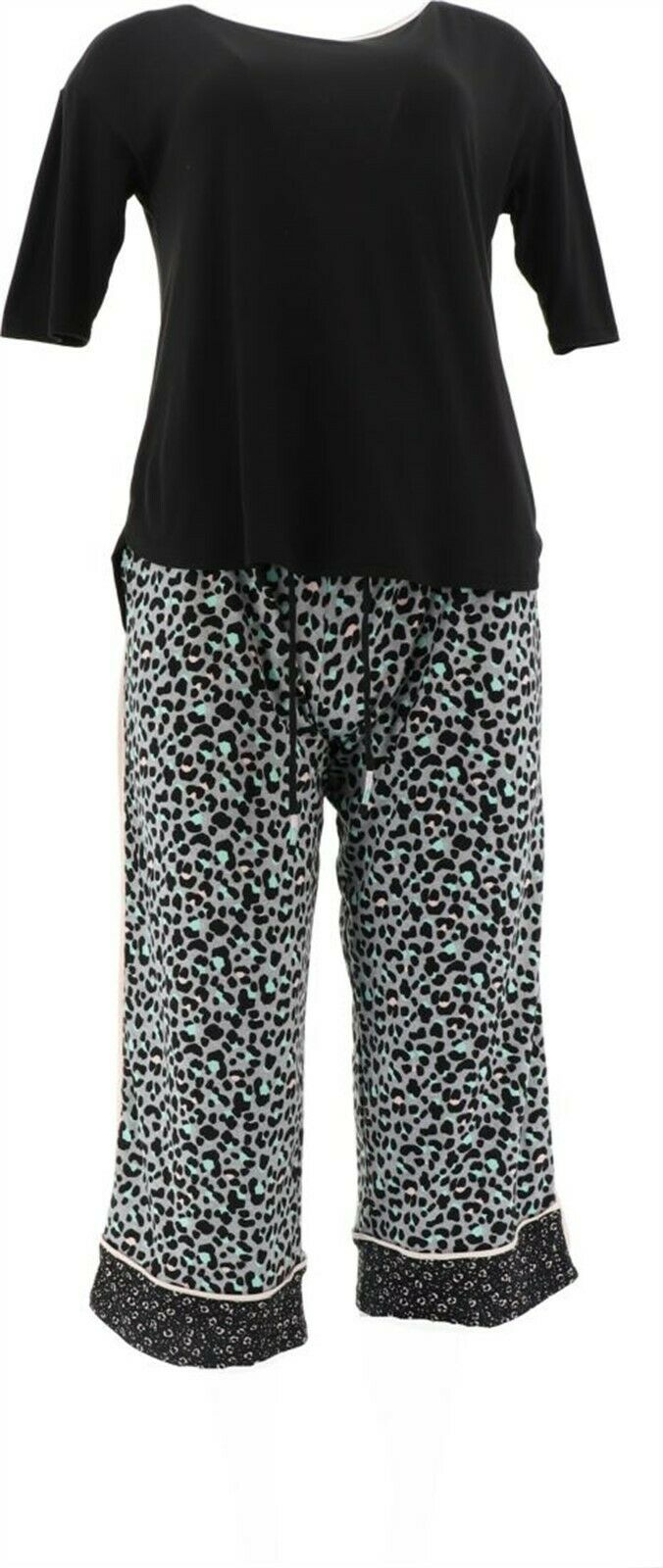 Cuddl Duds Cool Airy Cropped Pant Pajama Set Women's A373980 Walmart