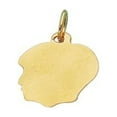 thumbnail image 2 of JewelStop 14K Solid Yellow Gold Shiny Face Charm Silhouette - 12.5mmx15mm, 2 of 2