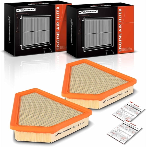 A-Premium Front 2-PC Engine Air Filter Compatible with Cadillac CTS 2009-2015 6.2L, Replace# 25898499