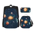 thumbnail image 1 of Disketp Solar System And Planets Mochila Estampada de Gran Capacidad con Lonchera y Estuche, Set de 3 Piezas para Estudiantes, 1 of 7