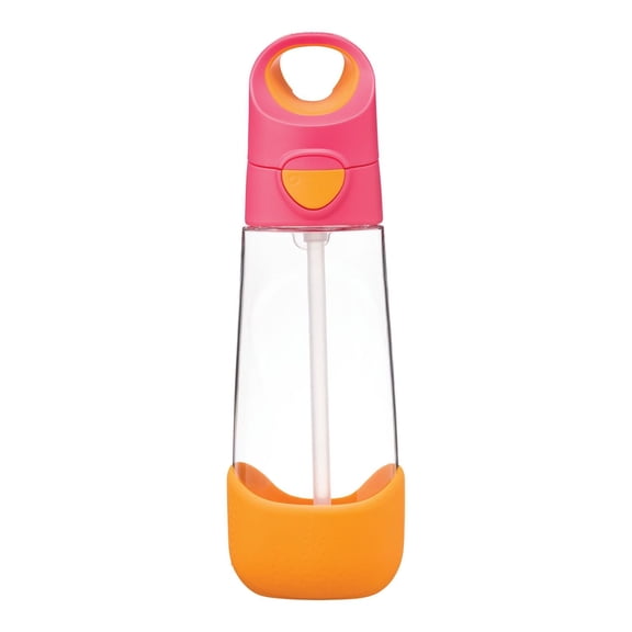 b.box - 20oz Tritan Straw Bottle: Large, Modern Water Bottle with Flip Straw for Kids. Spill Proof, BPA Free. Great for School