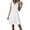 White, variant on TAGOLD Womens Sleeveless V-Neck Knee-High Dress Zip Solid Color Short Dress For Summer Daily Use
