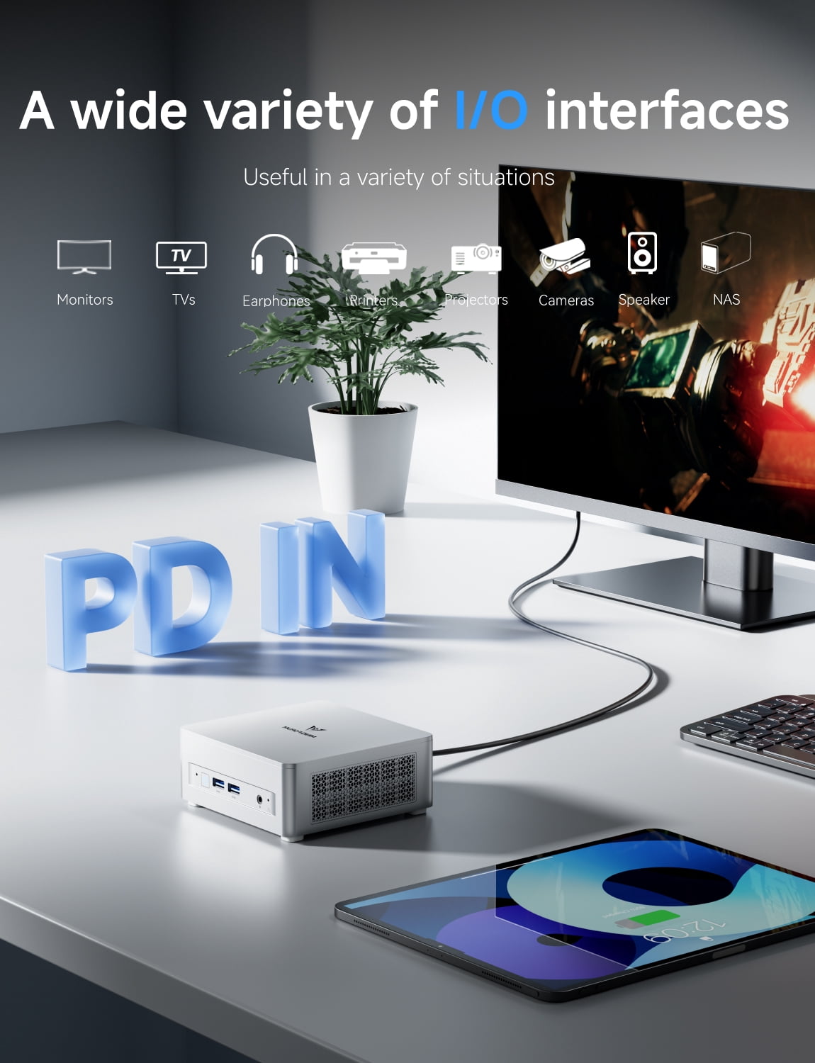 MINISFORUM DeskMini UM560 XT Mini PC, AMD Ryzen 5 5600H Processor