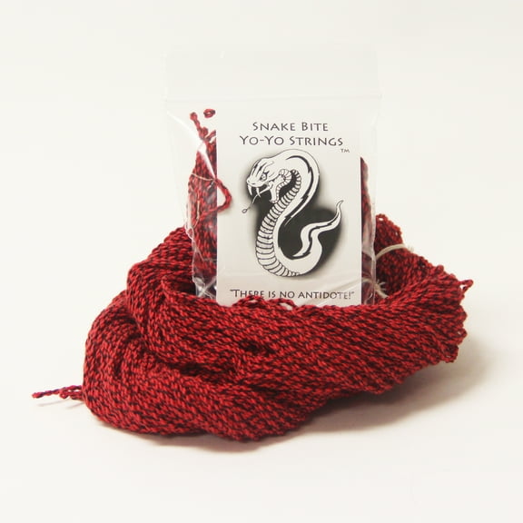 Snake Bite Yo-Yo Strings - 100% Cotton Strings - Blood Black -10 PACK