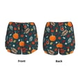thumbnail image 3 of Gukieu Autumn with Pumpkins Print Women's Sports Shorts with Drawstring Elastic Waistband for Running, Yoga, Fitness-Large, 3 of 7