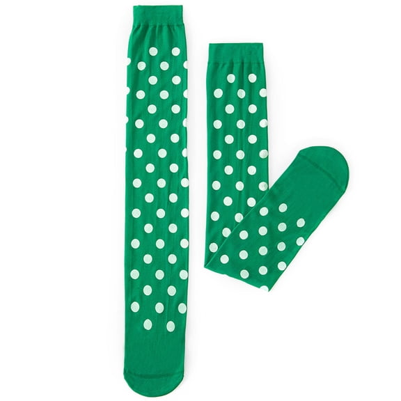 Celebrate Love with Thigh High Long Socks Hearts Dots Pattern Funny Silk Over the Knee Stockings Gift for Valentines Day