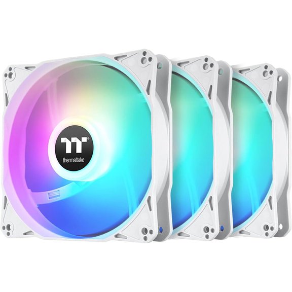 Thermaltake LE120 120mm ARGB Sync PC Cooling Fan, 3-Pack, Snow White