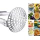 thumbnail image 3 of Machacador de patatas de acero inoxidable de alta resistencia, machacador manual, herramientas de cocina para frijoles, verduras, aguacate, alimentos y frutas., 3 of 3