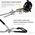 thumbnail image 2 of Simple Deluxe Tight Grip Clamp Lamp Light with 8.5 inch Aluminum Reflector up to up to 150 Watt E26 Socket (no Bulb Included) 6 feet 18/2 SPT-2 Cord, Silver, 2 of 6