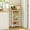 White, variant on Kitchen Microwave Cart with Fruit Baskets, 5 Tier Microwave Table Stand with Fruit Vegetable Storage Small Rolling Cart on Wheels, Floor Organizers and Storage for Pantry Kitchen, Living Room