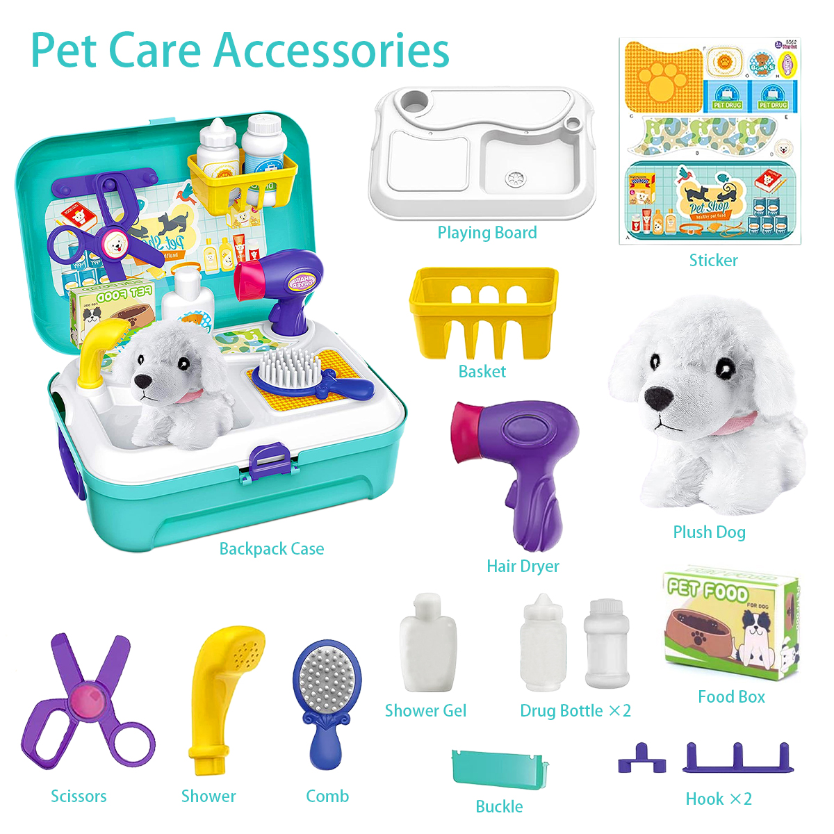 Rirool Puppy Dog Carrier Backpack Vet Play Set photo 2