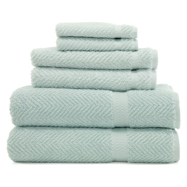 Linum Home Textiles Herringbone 6 Piece Towel Set - Walmart.com ...