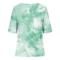 thumbnail image 5 of Busydd Womens Tops Fashion Tie Dye Boho Blouses Short Sleeve Round Neck Button T-Shirts Floral Print Hawaiian Shirts Casual Loose Comfort Summer Tops Plus Size Tops for Women,S-4XL, 5 of 5