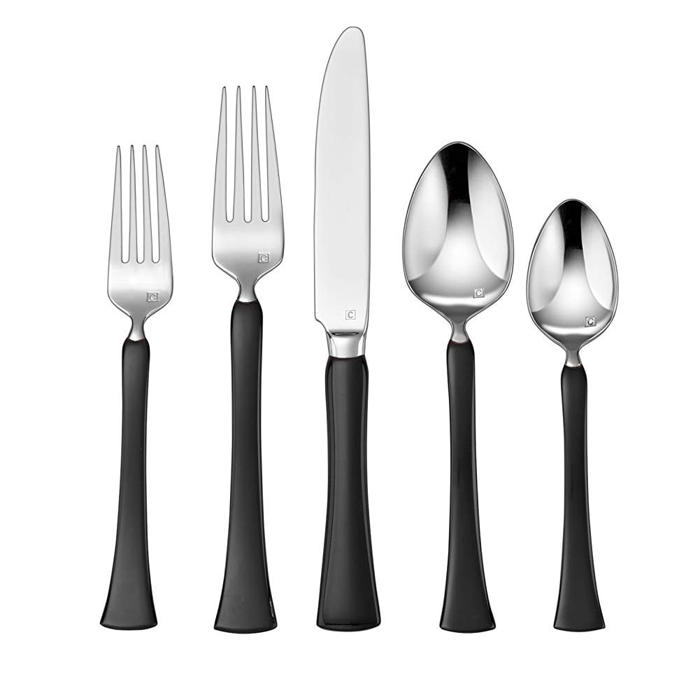 Cuisinart 20 Piece Black Flatware Set, Yvon
