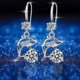 thumbnail image 5 of -Pendientes de Cristal para Mujer Pendientes de Temperamento Largo, 5 of 5