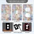 thumbnail image 3 of Yayeee Blank Wall Plate Cover 1-Gang 4.5"x2.7" Home Unused Decorative Outlet, Elegant Marble Pattern, 3 of 7