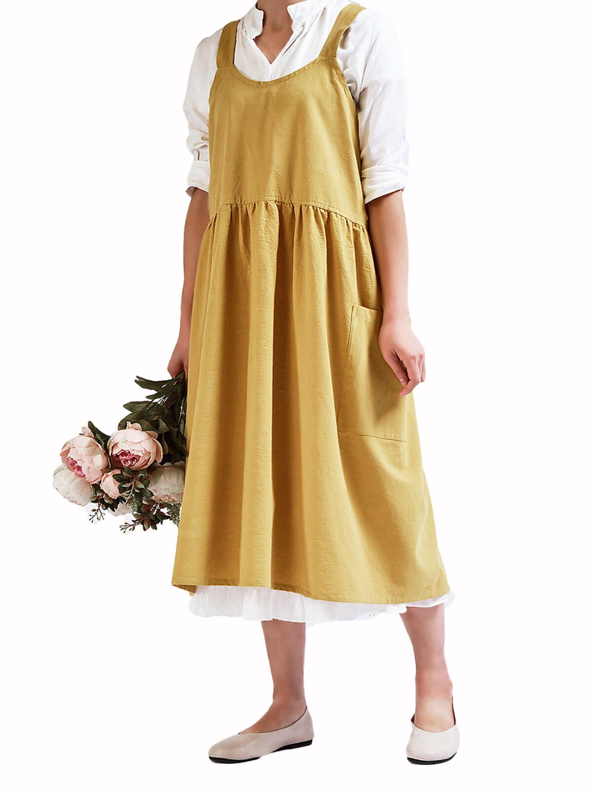 women's work pinafore dress