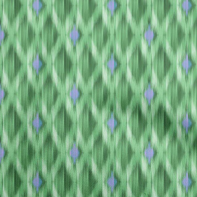 oneOone Polyester Spandex Light Green Fabric Ikat Sewing Craft Projects Fabric Prints By Yard 56 Inch Wide